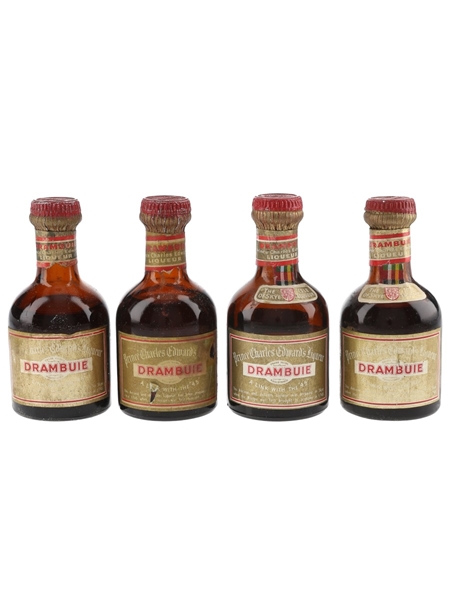 Drambuie Miniatures Bottled 1960s 4 x 5cl