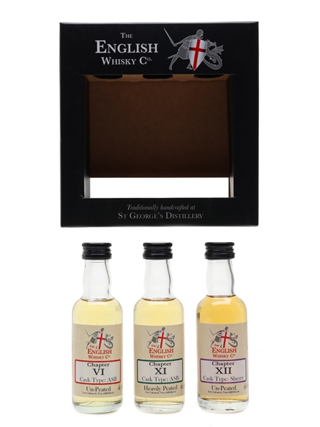 English Whisky Co. Single Malt Whisky St George's Distillery 3 x 5cl / 46%