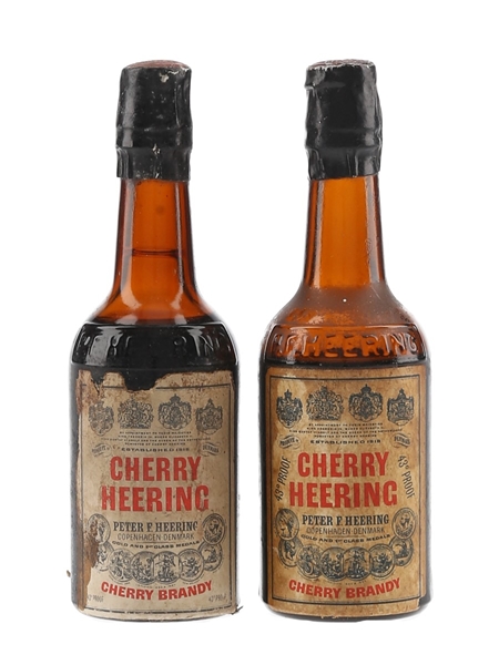 Cherry Heering Liqueur Bottled 1950s 2 x 5cl / 24.5%