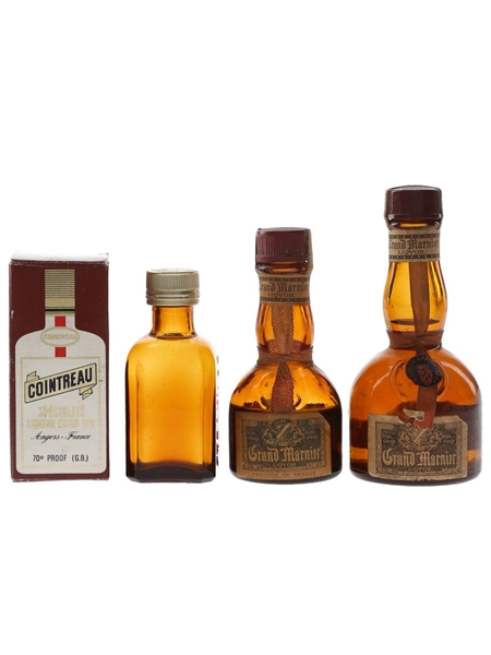 Cointreau & Grand Marnier Bottled 1960s & 1970s 3 x 3cl-5cl / 40%