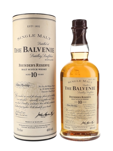 Balvenie 10 Year Old Founder's Reserve Bottled 1990s-2000s 70cl / 40%