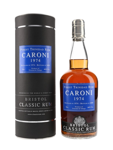 Caroni 1974 Finest Trinidad Rum Bottled 2008 - Bristol Spirits 70cl / 46%