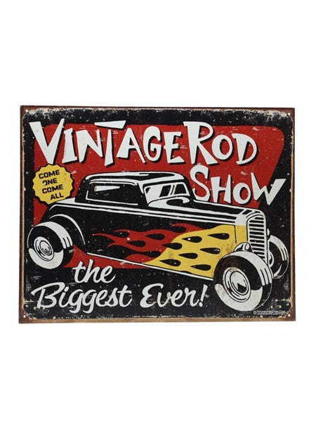 Sailor Jerry Vintage Hot Rod Sign Schonberg Sign Art 32cm x 41cm