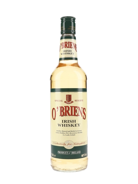 O'Briens Irish Whiskey Cooley Distillery - Exclusively for Somerfield 70cl / 40%