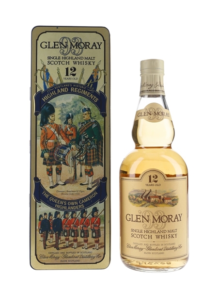 Glen Moray 12 Year Old Bottled 1980s - Scotland's Historic Highland Regiments 75cl / 40%