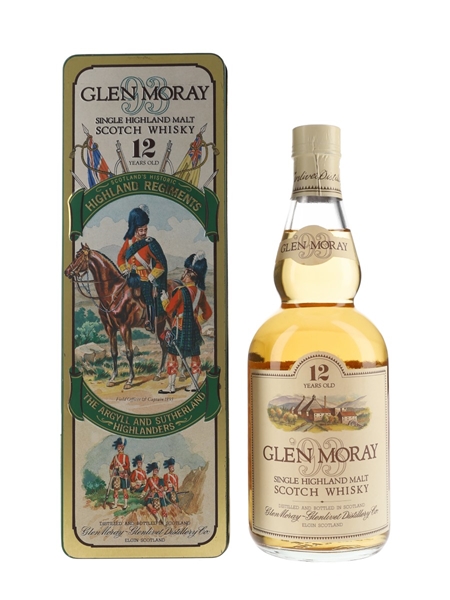 Glen Moray 12 Year Old Bottled 1980s - Scotland's Historic Highland Regiments 75cl / 43%