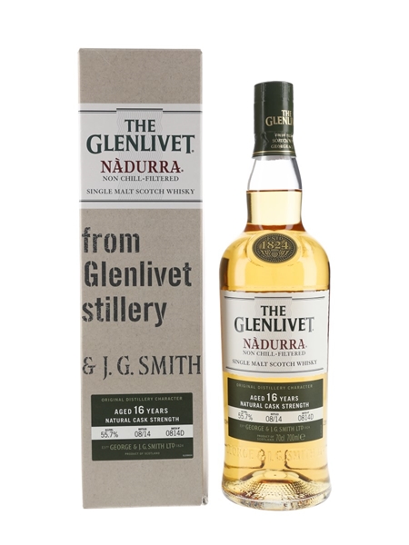 Glenlivet 16 Year Old Nadurra Bottled 2014 - Batch 0814D 70cl / 55.7%