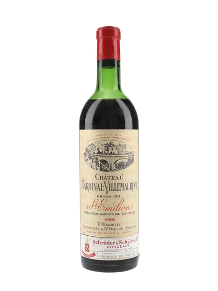 Chateau Cardinal Villemaurine 1966 Saint Emilion Grand Cru 75cl