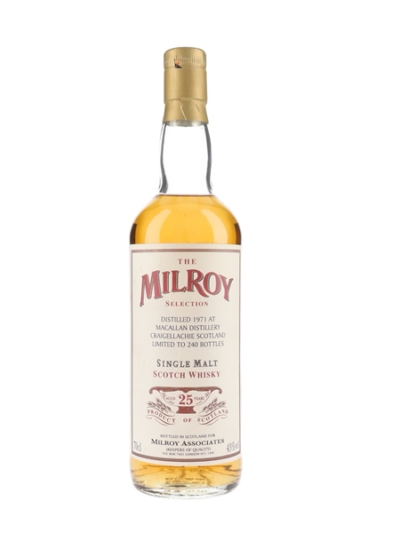 Macallan 1971 25 Year Old The Milroy Selection 70cl / 43%