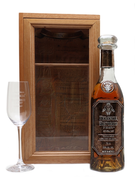 Herencia Historico Tequila Anejo 27 Mayo Solera 1997 - Riedel Crystal 70cl / 38%