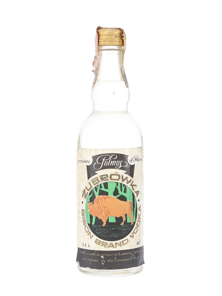 Zubrowka Bison Brand Vodka Bottled 1960s-1970s - Rinaldi 50cl / 40%