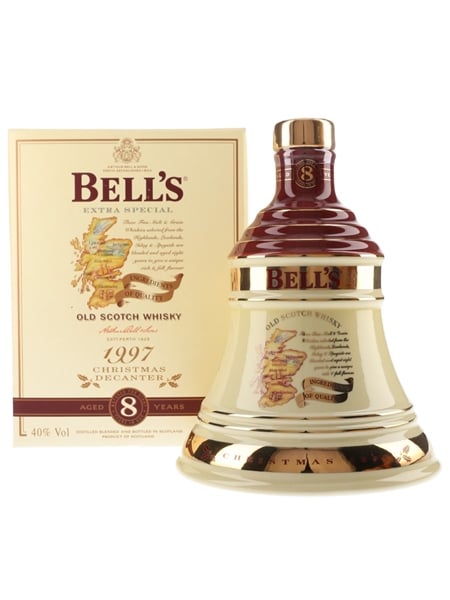 Bell's Christmas 1997 Ceramic Decanter Ingredients Of Quality 70cl / 40%