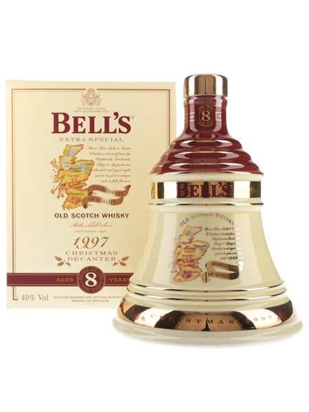 Bell's Christmas 1997 Ceramic Decanter Ingredients Of Quality 70cl / 40%