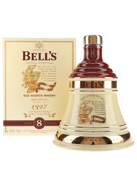 Bell's Christmas 1997 Ceramic Decanter Ingredients Of Quality 70cl / 40%