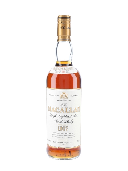 Macallan 1977 18 Year Old Bottled 1995 - Duty Free 75cl / 43%