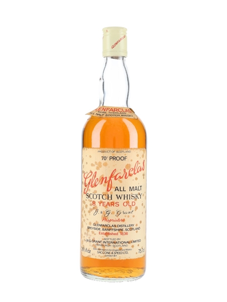 Glenfarclas 8 Year Old Bottled 1970s - Saccone & Speed 75.7cl / 40%