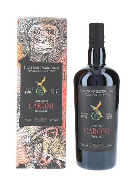 Caroni 1998 The Wild Parrot Single Cask WP98635 Bottled 2018 - Hidden Spirits 70cl / 63.5%