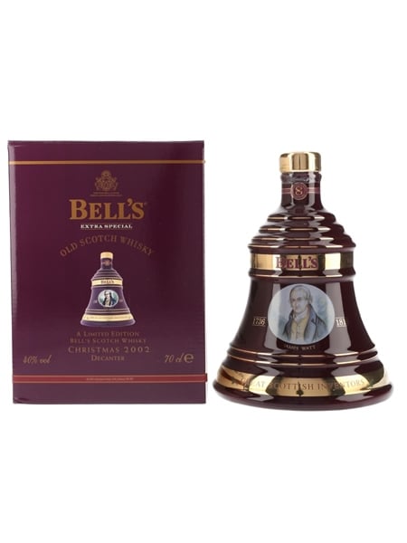 Bell's Christmas 2002 Ceramic Decanter James Watt 70cl / 40%