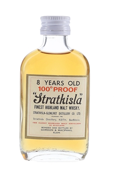 Strathisla 8 Year Old 100 Proof Bottled 1970s - Gordon & MacPhail 5cl / 57%