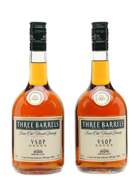 Three Barrels VSOP Brandy  2 x 70cl