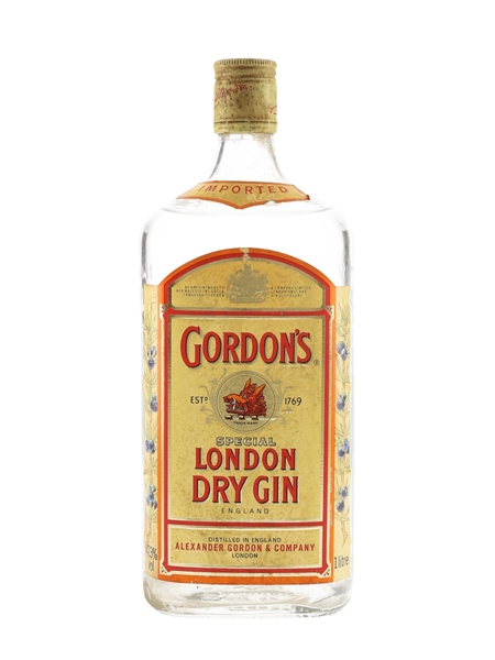 Gordon's Special London Dry Gin Bottled 1980s 100cl / 47.3%