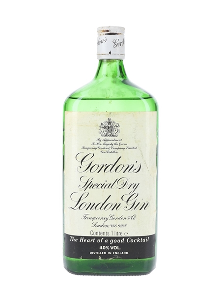 Gordon's Special Dry London Gin Bottled 1980s 100cl / 40%