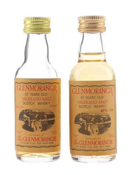 Glenmorangie 10 Year Old Bottled 1970s & 1980s 2 x 5cl / 40%