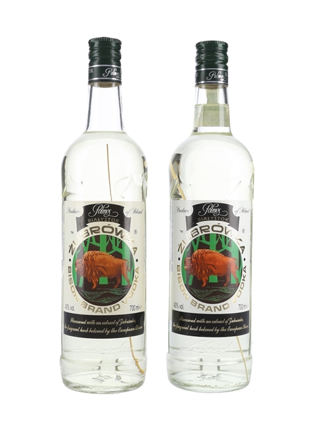 Zubrowka Bison Brand Vodka Bottled 2005 2 x 70cl / 40%