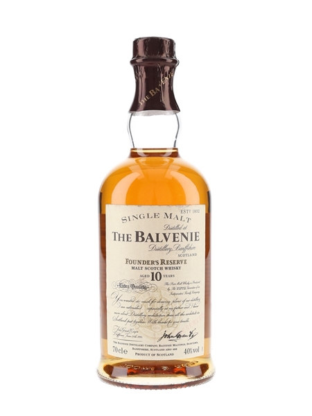 Balvenie 10 Year Old Founder's Reserve Bottled 1990s-2000s 70cl / 40%