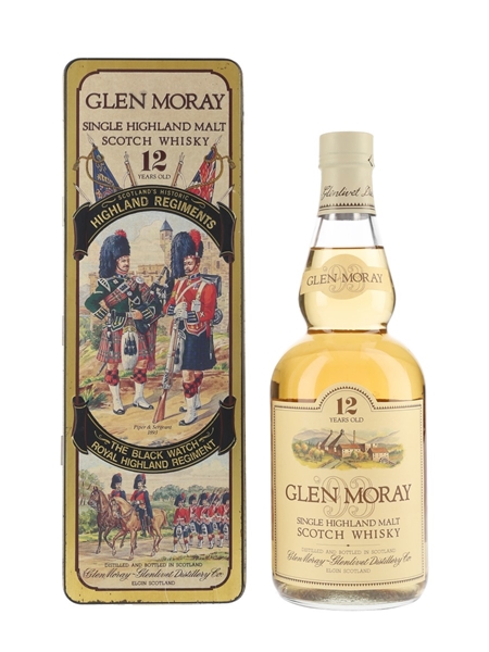 Glen Moray 12 Year Old Bottled 1980s - Scotland's Historic Highland Regiments 75cl / 40%