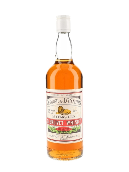 Glenlivet 15 Year Old 100 Proof Bottled 1980s - Gordon & MacPhail 75cl / 57%