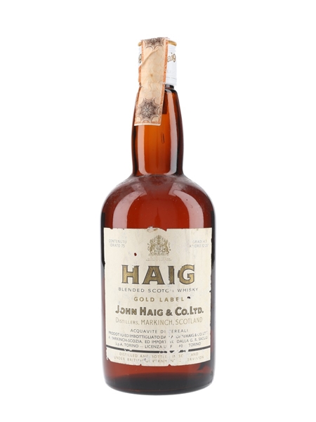 Haig's Gold Label Bottled 1980s - Sacco 75cl / 43%