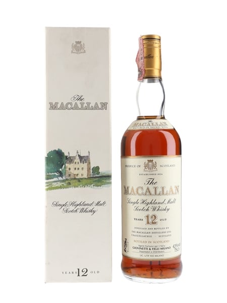 Macallan 12 Year Old Bottled 1980s - Rinaldi 75cl / 43%