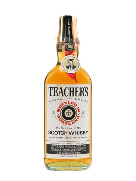 Teacher's Highland Cream Bottled 1970s 75cl