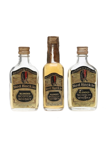 Assorted Red Hackle Scotch Whisky  4.7cl & 2 x 3.7cl