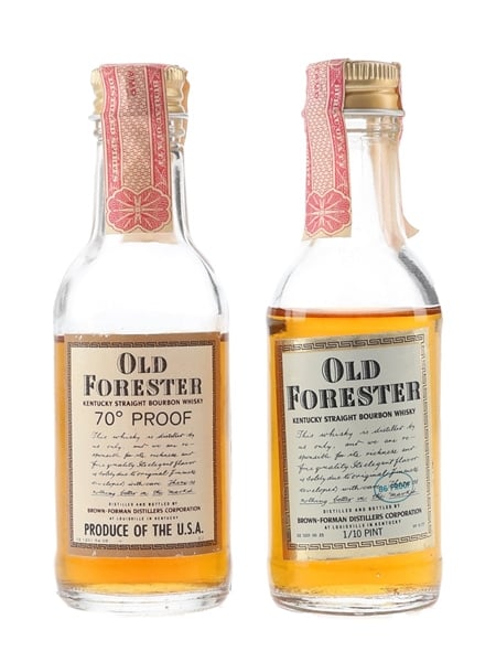 Old Forester Bottled 1970s 2 x 4.7cl