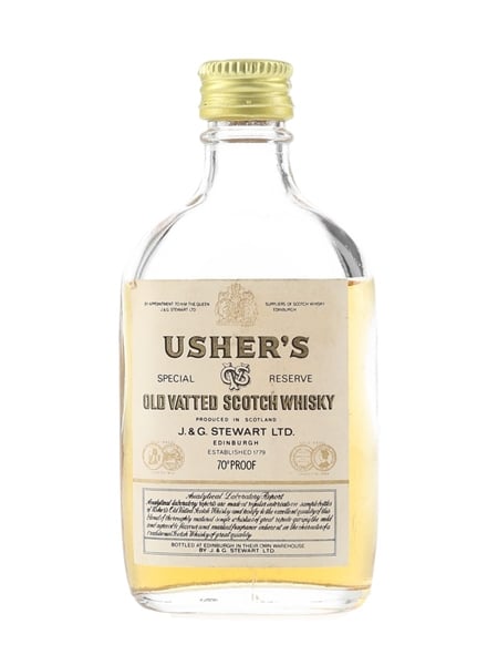 Usher's Old Vatted Bottled 1970s - J & G Stewart Ltd. 5cl / 40%