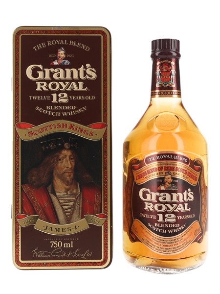 Grant's Royal 12 Year Old Bottled 1980s - Scottish Kings 75cl / 43%