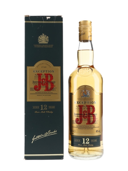 J & B Exception 12 Year Old Pure Malt  70cl / 40%