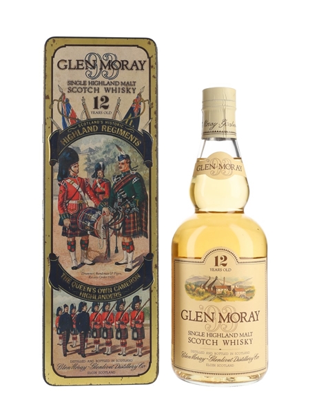 Glen Moray 12 Year Old Bottled 1980s - Scotland's Historic Highland Regiments 75cl / 43%