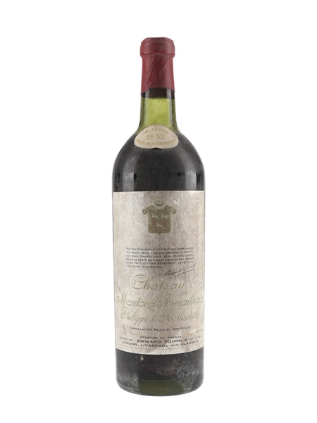 Chateau Mouton D'Armailhacq 1952 Pauillac - Shipped By Edward Young 75cl