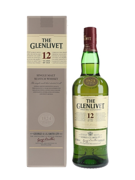 Glenlivet 12 Year Old Bottled 2012 - Old Presentation 70cl / 40%