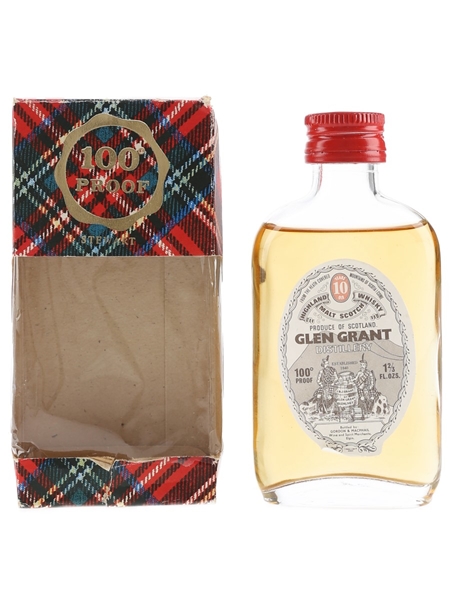 Glen Grant 10 Year Old 100 Proof Bottled 1970s - Gordon & MacPhail 4.7cl / 57%