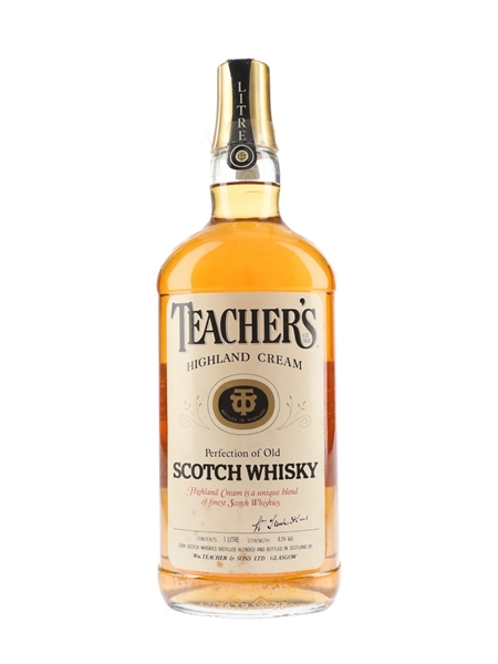 Teacher's Highland Cream Bottled 1980s - Duty Free 100cl / 43%