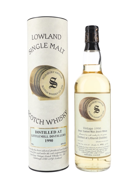 Littlemill 1990 10 Year Old Bottled 2000 - Signatory Vintage 70cl / 43%