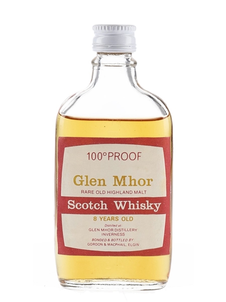 Glen Mhor 8 Year Old 100 Proof Bottled 1970s - Gordon & MacPhail 5cl / 57%