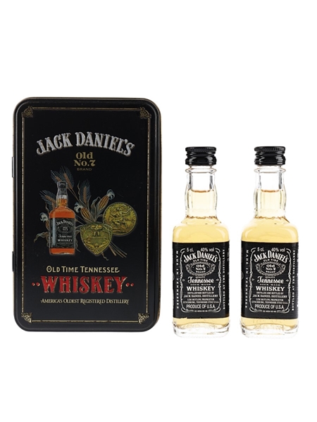 Jack Daniel's Old No.7 Old Time Tennessee Whiskey Bottled 1990s - Morgan Furze Ltd. 2 x 5cl / 40%