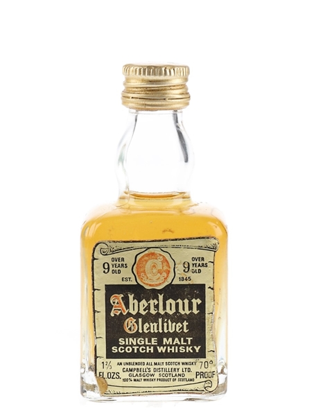 Aberlour Glenlivet 9 Year Old Bottled 1970s 4.7cl / 40%