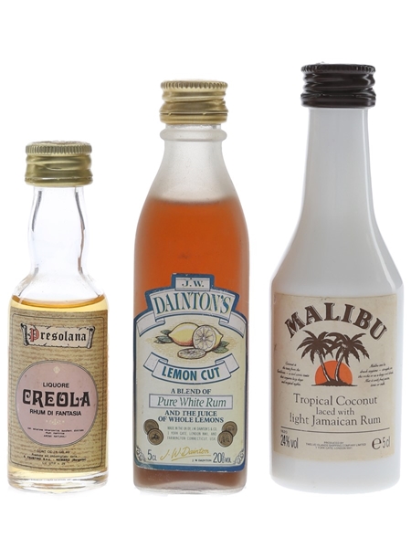 Faustino, Malibu & JW Dainton's Liqueurs  3 x 2.5cl-5cl