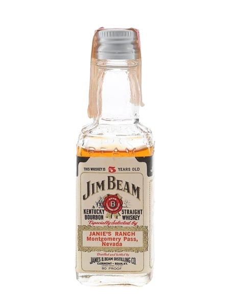 Jim Beam 5 Year Old Bottled 1970s-1980s - Janie's Ranch Nevada 4.7cl / 40%